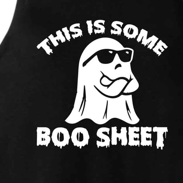 Funny Halloween Boo Ghost Costume This is Some Boo Sheet Ladies Tri-Blend Wicking Tank