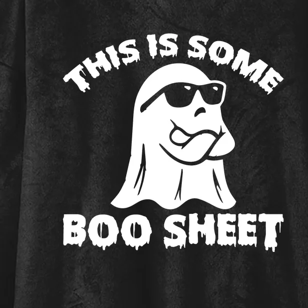 Funny Halloween Boo Ghost Costume This is Some Boo Sheet Hooded Wearable Blanket