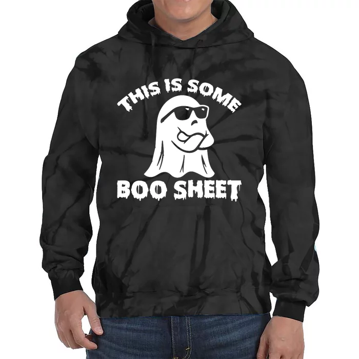 Funny Halloween Boo Ghost Costume This is Some Boo Sheet Tie Dye Hoodie