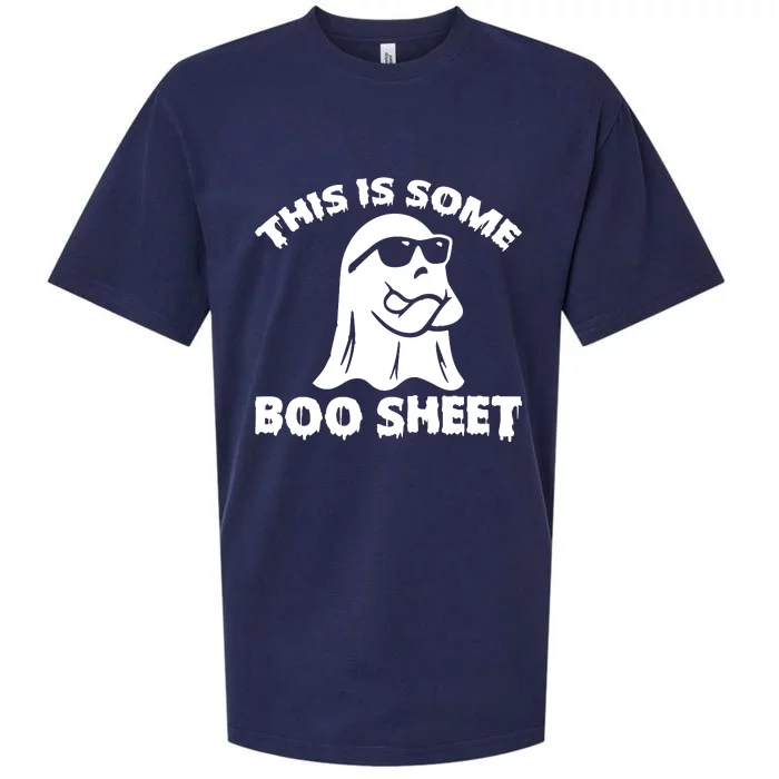 Funny Halloween Boo Ghost Costume This is Some Boo Sheet Sueded Cloud Jersey T-Shirt