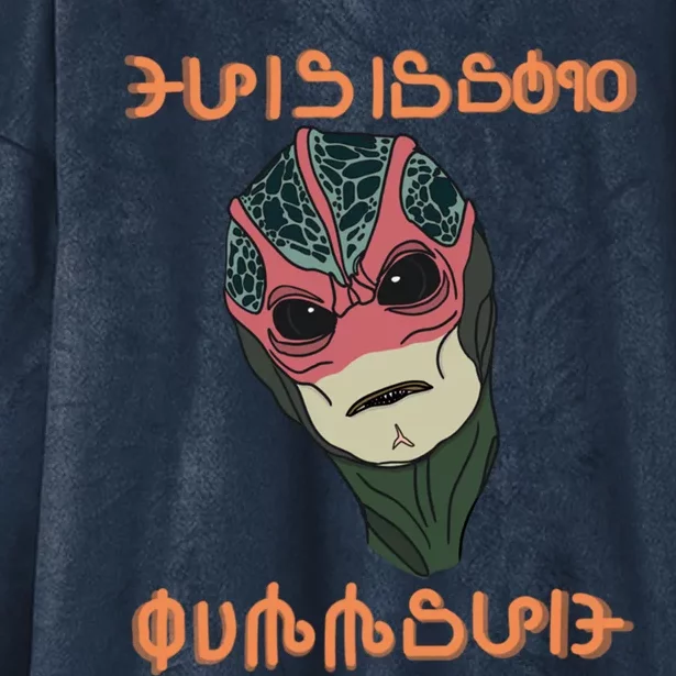 This Is Some Bulls.T In Alien Language Hooded Wearable Blanket