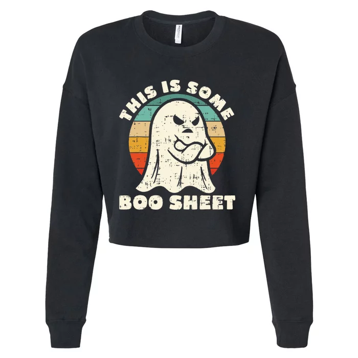 This Is Some Boo Sheet Funny Halloween Costumes Cropped Pullover Crew