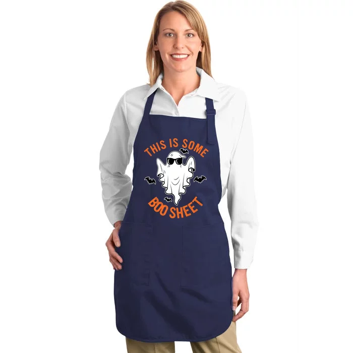 This Is Some Boo Sheet Halloween Costume Full-Length Apron With Pocket