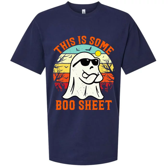 This Is Some Boo Sheet Ghost Retro Halloween Funny Halloween Sueded Cloud Jersey T-Shirt