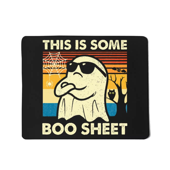 This Is Some Boo Sheet Ghost Retro Funny Halloween Mousepad