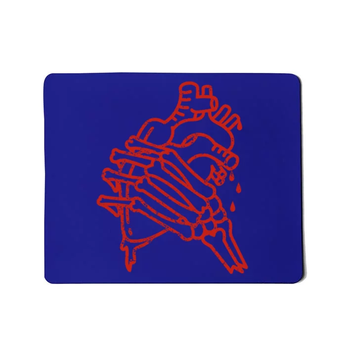 Tattoo Inspired Skeleton Hand And Anatomical Heart Great Gift Mousepad