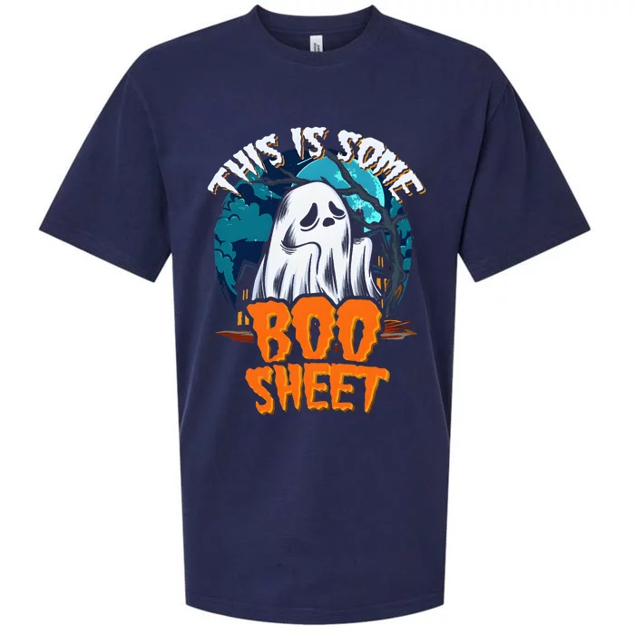 This Is Some Boo Sheet Ghost Halloween Costume Sueded Cloud Jersey T-Shirt