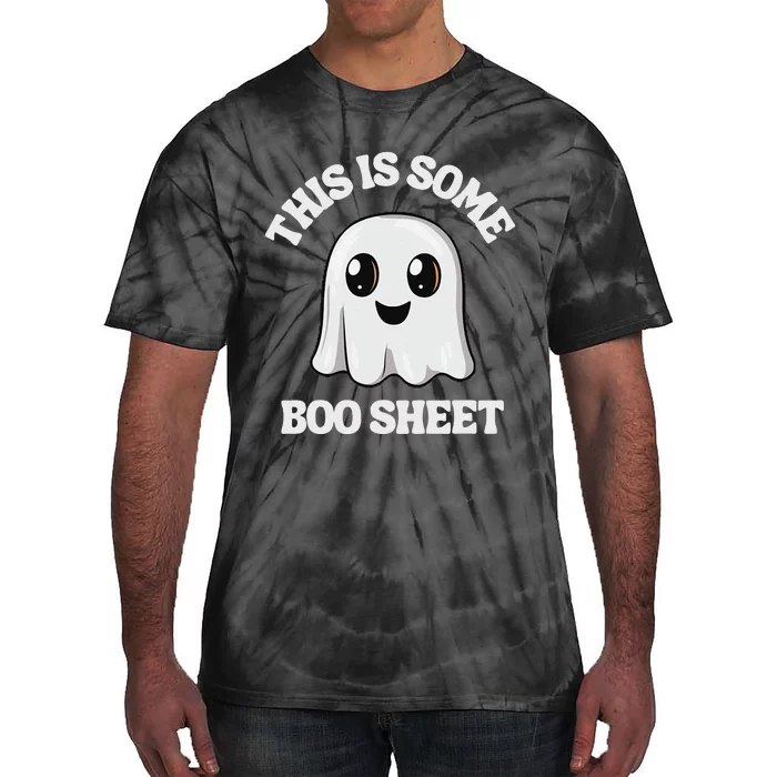 This Is Some Boo Sheet Ghost Retro Cute Halloween Tie-Dye T-Shirt