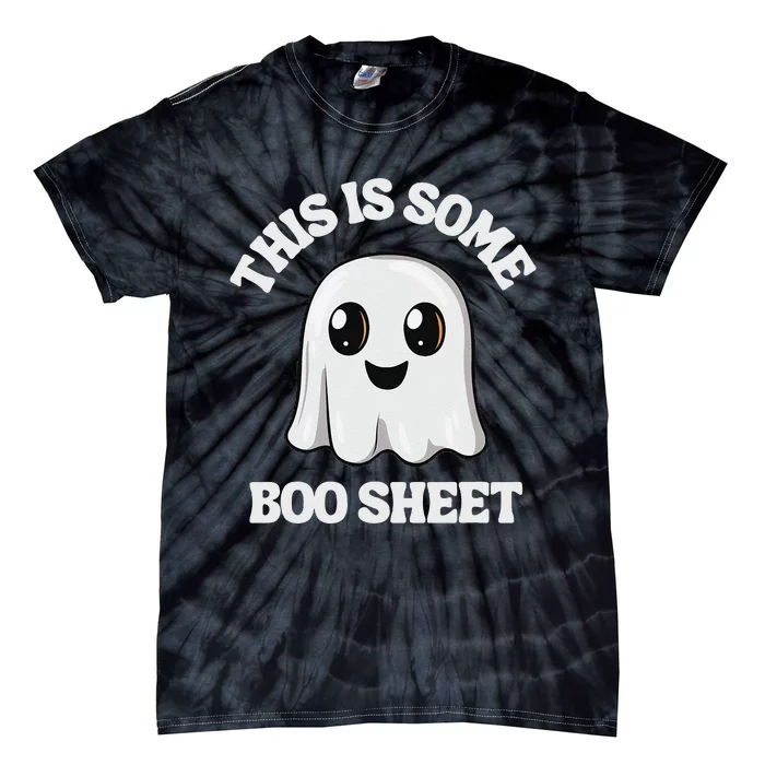 This Is Some Boo Sheet Ghost Retro Cute Halloween Tie-Dye T-Shirt