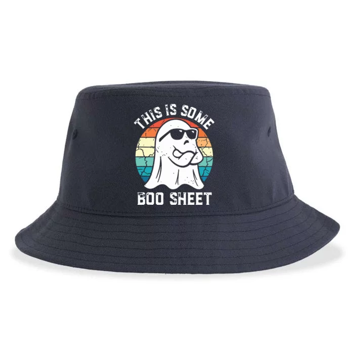 This Is Some Boo Sheet Halloween Ghost Funny Gifts Sustainable Bucket Hat