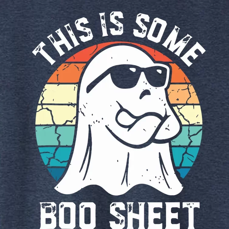 This Is Some Boo Sheet Halloween Ghost Funny Gifts Women's Crop Top Tee