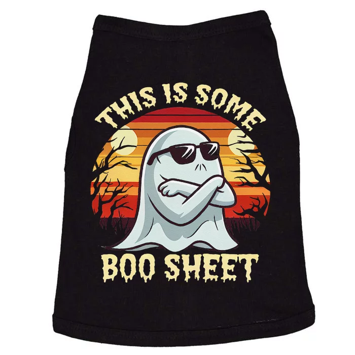 This Is Some Boo Sheet Ghost Retro Halloween Funny Halloween Doggie Tank