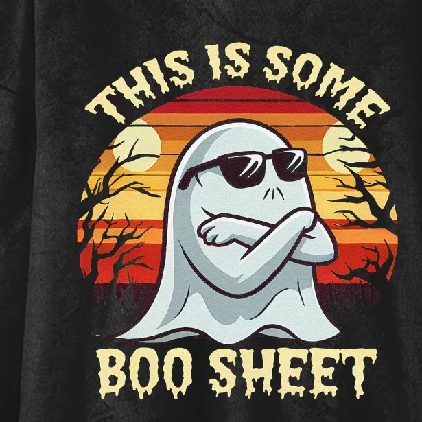 This Is Some Boo Sheet Ghost Retro Halloween Funny Halloween Hooded Wearable Blanket