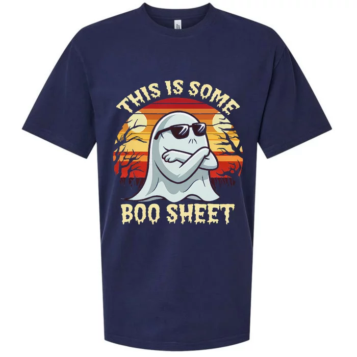 This Is Some Boo Sheet Ghost Retro Halloween Funny Halloween Sueded Cloud Jersey T-Shirt