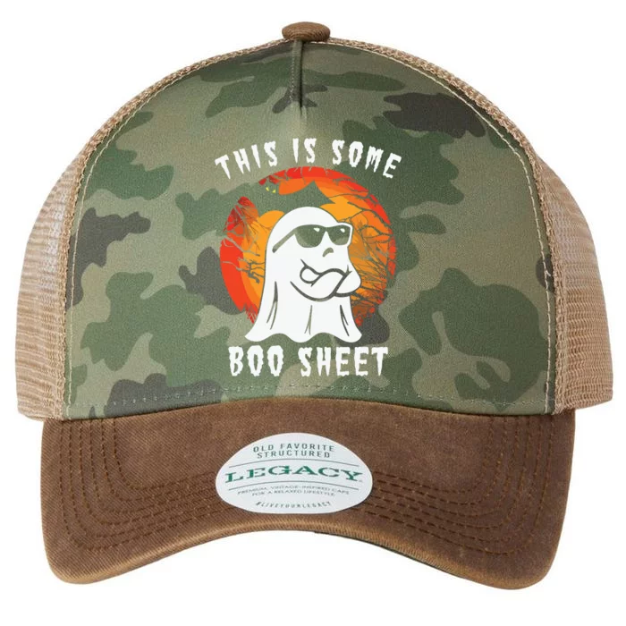 This Is Some Boo Sheet Halloween Ghost Funny Gifts Legacy Tie Dye Trucker Hat