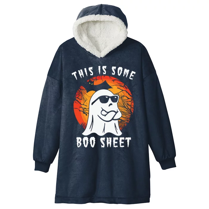 This Is Some Boo Sheet Halloween Ghost Funny Gifts Hooded Wearable Blanket