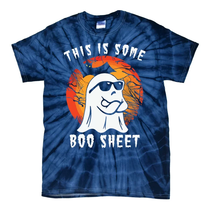 This Is Some Boo Sheet Halloween Ghost Funny Gifts Tie-Dye T-Shirt