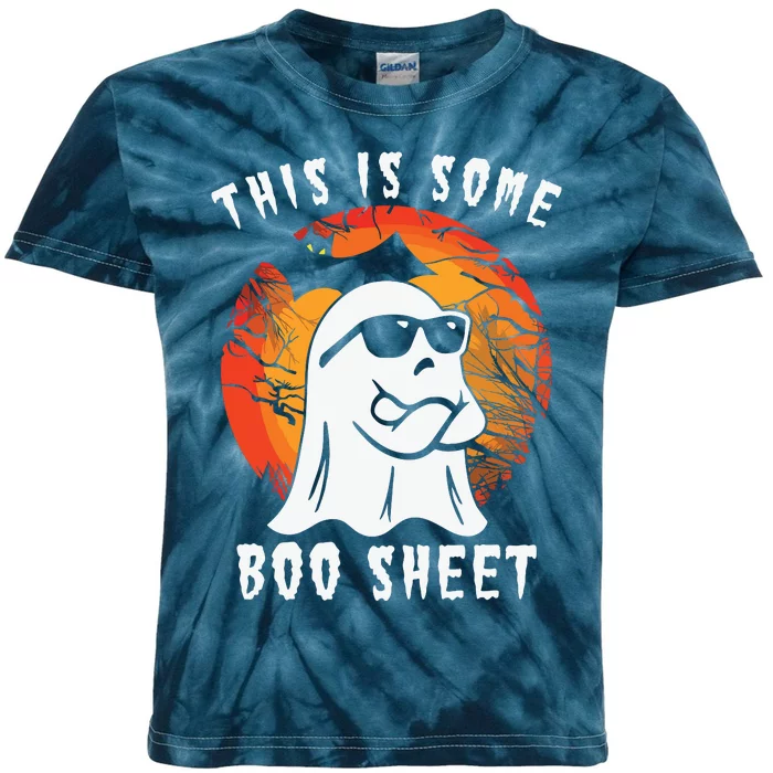 This Is Some Boo Sheet Halloween Ghost Funny Gifts Kids Tie-Dye T-Shirt