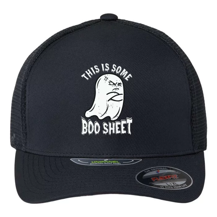 This Is Some Boo Sheet Halloween Ghost Funny Flexfit Unipanel Trucker Cap