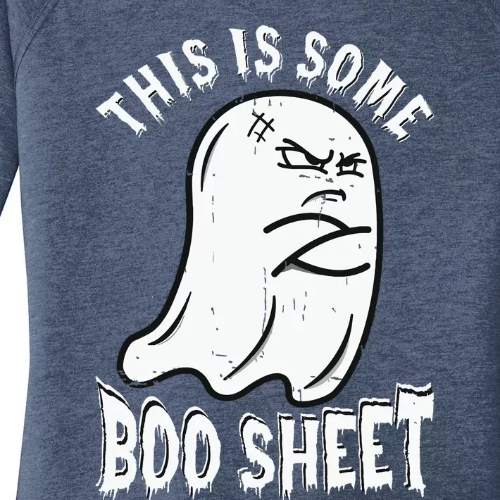 This Is Some Boo Sheet Halloween Ghost Funny Women's Perfect Tri Tunic Long Sleeve Shirt