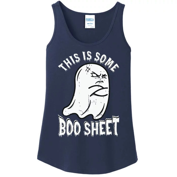 This Is Some Boo Sheet Halloween Ghost Funny Ladies Essential Tank