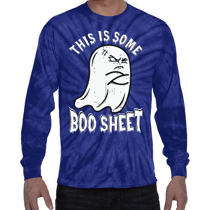 This Is Some Boo Sheet Halloween Ghost Funny Tie-Dye Long Sleeve Shirt