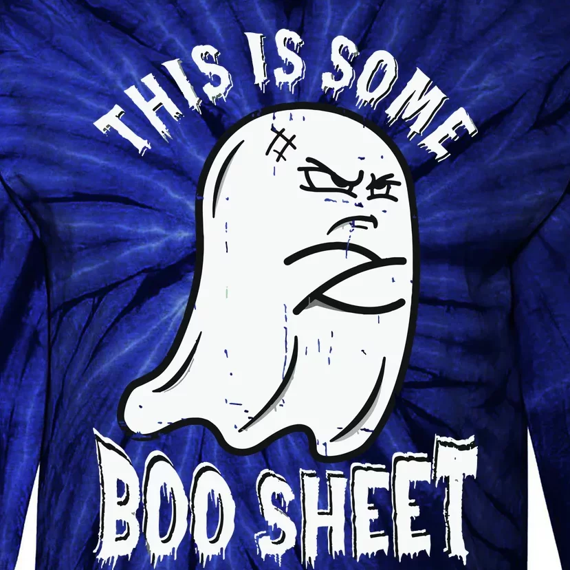 This Is Some Boo Sheet Halloween Ghost Funny Tie-Dye Long Sleeve Shirt