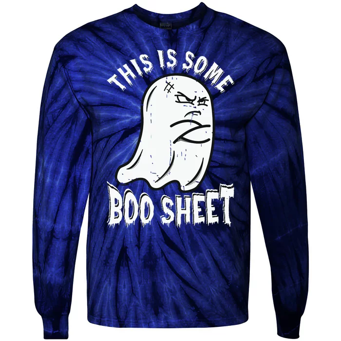 This Is Some Boo Sheet Halloween Ghost Funny Tie-Dye Long Sleeve Shirt