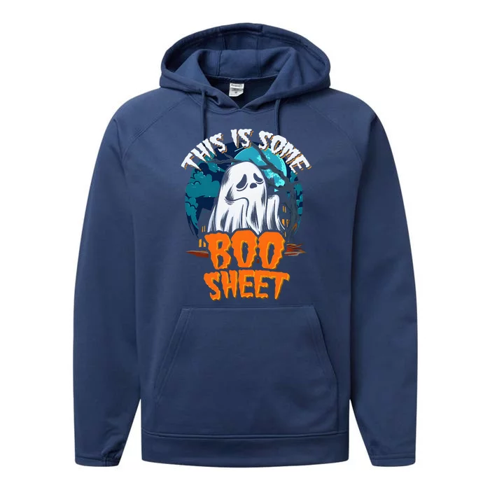 This Is Some Boo Sheet Ghost Halloween Costume Performance Fleece Hoodie