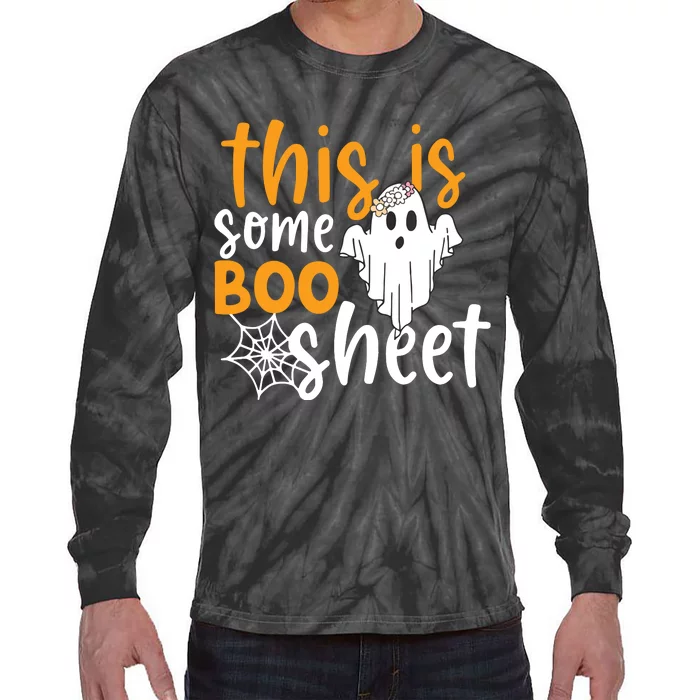 This Is Some Boo Sheet Shirts Funny Halloween Ghost Spooky Tie-Dye Long Sleeve Shirt