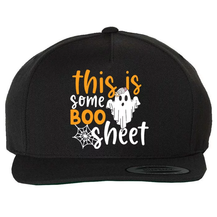 This Is Some Boo Sheet Shirts Funny Halloween Ghost Spooky Wool Snapback Cap