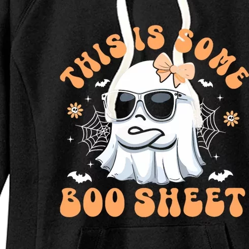 This Is Some Boo Sheet Women Cute Ghost Halloween Women's Fleece Hoodie