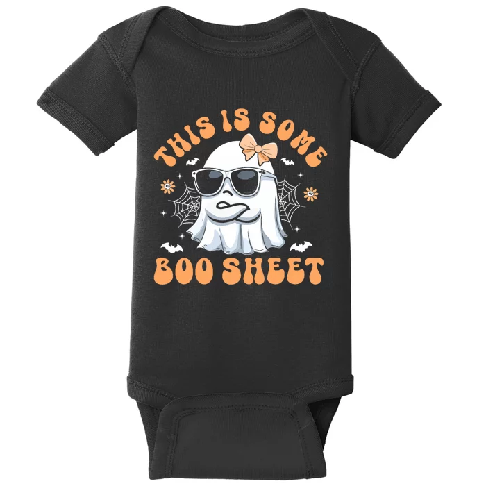 This Is Some Boo Sheet Women Cute Ghost Halloween Baby Bodysuit