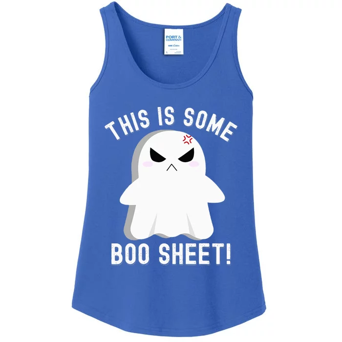 This Is Some Boo Sheet Halloween Ghost Costume Ladies Essential Tank