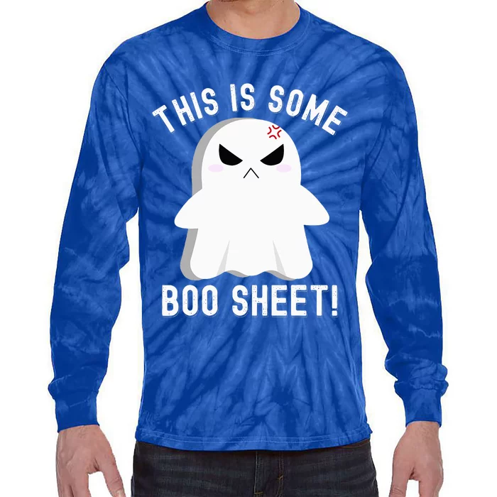 This Is Some Boo Sheet Halloween Ghost Costume Tie-Dye Long Sleeve Shirt