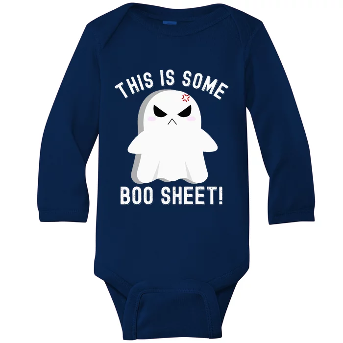 This Is Some Boo Sheet Halloween Ghost Costume Baby Long Sleeve Bodysuit