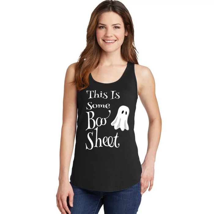 This Is Some Boo Sheet Funny Halloween Pun Design Ghost Gift Ladies Essential Tank