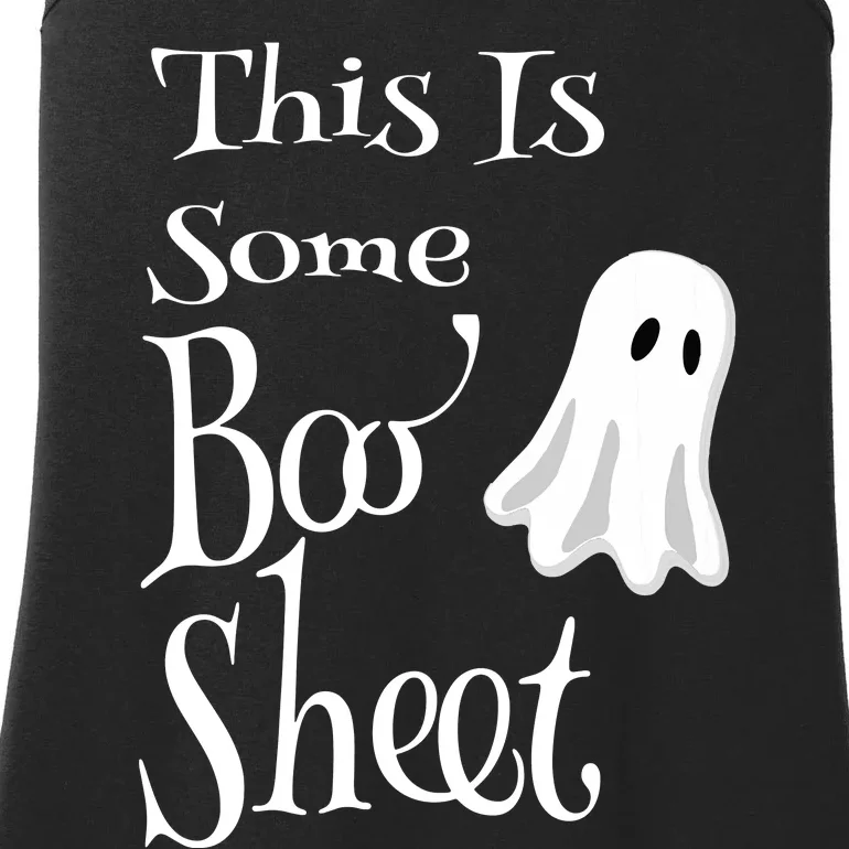 This Is Some Boo Sheet Funny Halloween Pun Design Ghost Gift Ladies Essential Tank