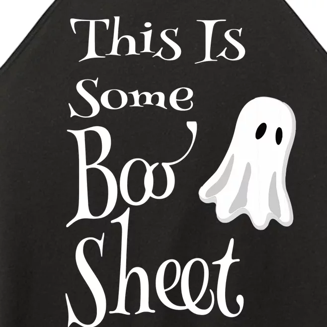 This Is Some Boo Sheet Funny Halloween Pun Design Ghost Gift Women’s Perfect Tri Rocker Tank