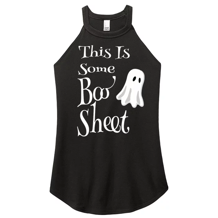 This Is Some Boo Sheet Funny Halloween Pun Design Ghost Gift Women’s Perfect Tri Rocker Tank