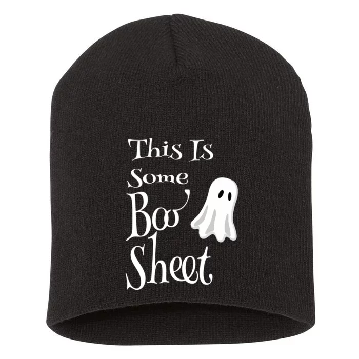 This Is Some Boo Sheet Funny Halloween Pun Design Ghost Gift Short Acrylic Beanie