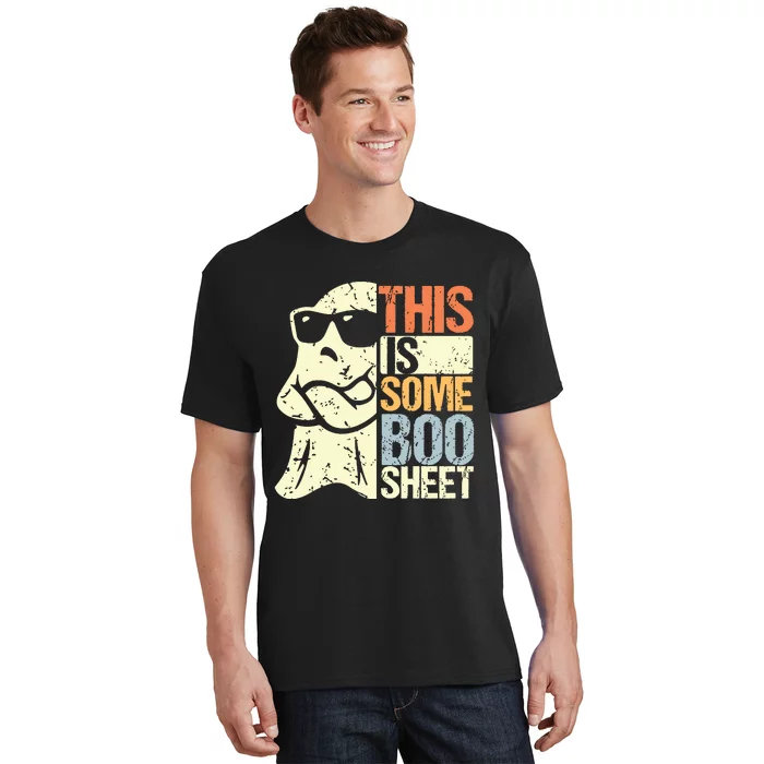 This Is Some Boo Sheet Ghost Retro Halloween Costume T-Shirt