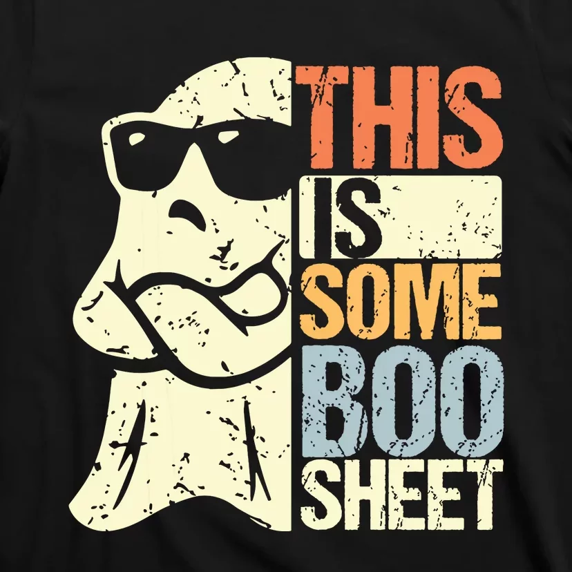 This Is Some Boo Sheet Ghost Retro Halloween Costume T-Shirt