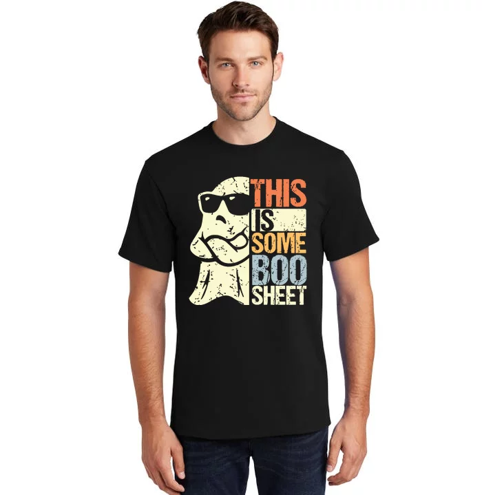 This Is Some Boo Sheet Ghost Retro Halloween Costume Tall T-Shirt