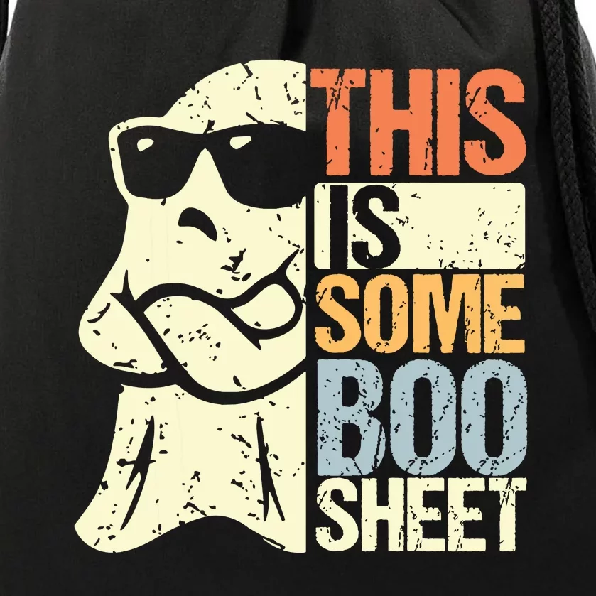 This Is Some Boo Sheet Ghost Retro Halloween Costume Drawstring Bag