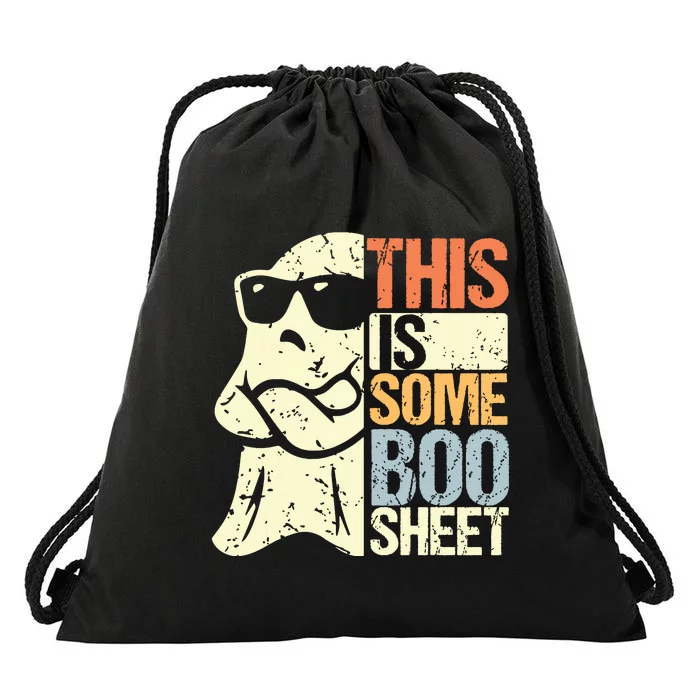 This Is Some Boo Sheet Ghost Retro Halloween Costume Drawstring Bag