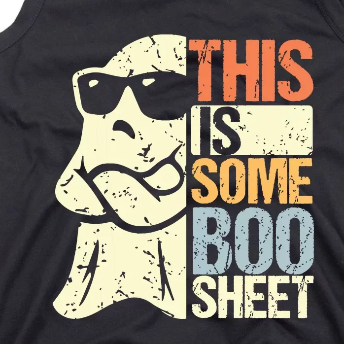 This Is Some Boo Sheet Ghost Retro Halloween Costume Tank Top