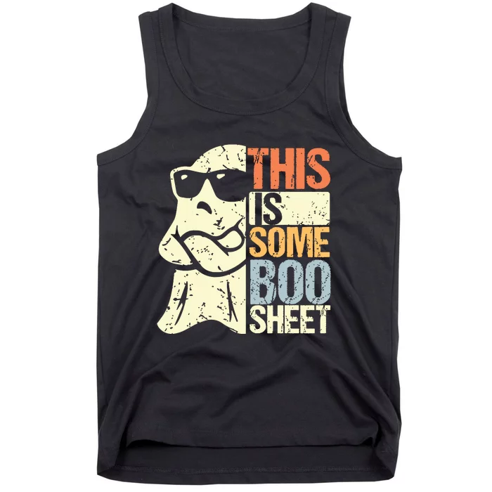 This Is Some Boo Sheet Ghost Retro Halloween Costume Tank Top