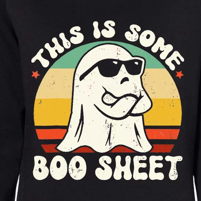 This Is Some Boo Sheet Retro Halloween Costume Womens California Wash Sweatshirt