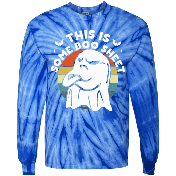 This Is Some Boo Sheet Ghost Halloween Costume Tie-Dye Long Sleeve Shirt